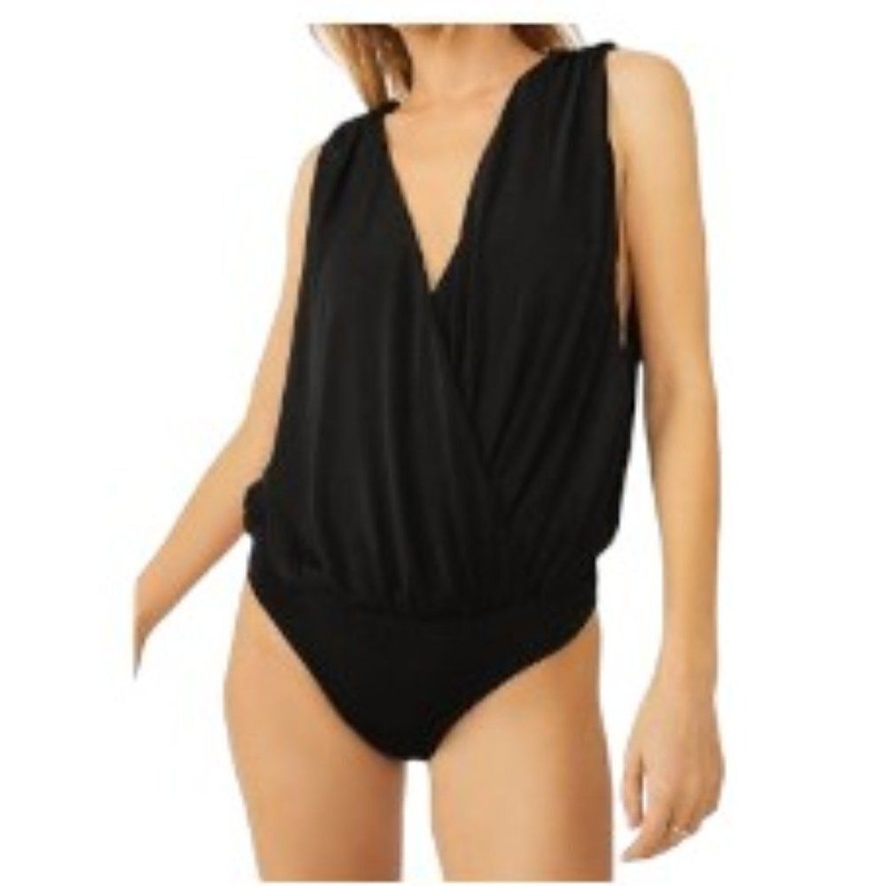 Free People Night Owl Body Suit Black Large NWT